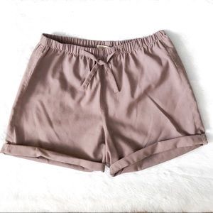 Mauve Baggy Shorts, high waisted